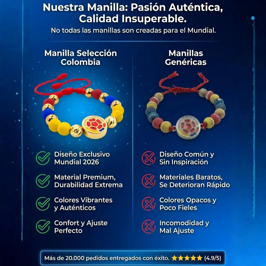 MANILLA TRICOLOR SELECCION COLOMBIA.